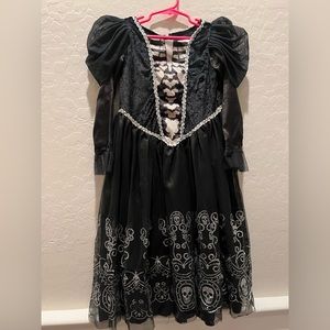 Girls Chasing Fireflies Day of the Dead Skeleton Costume  Size 4